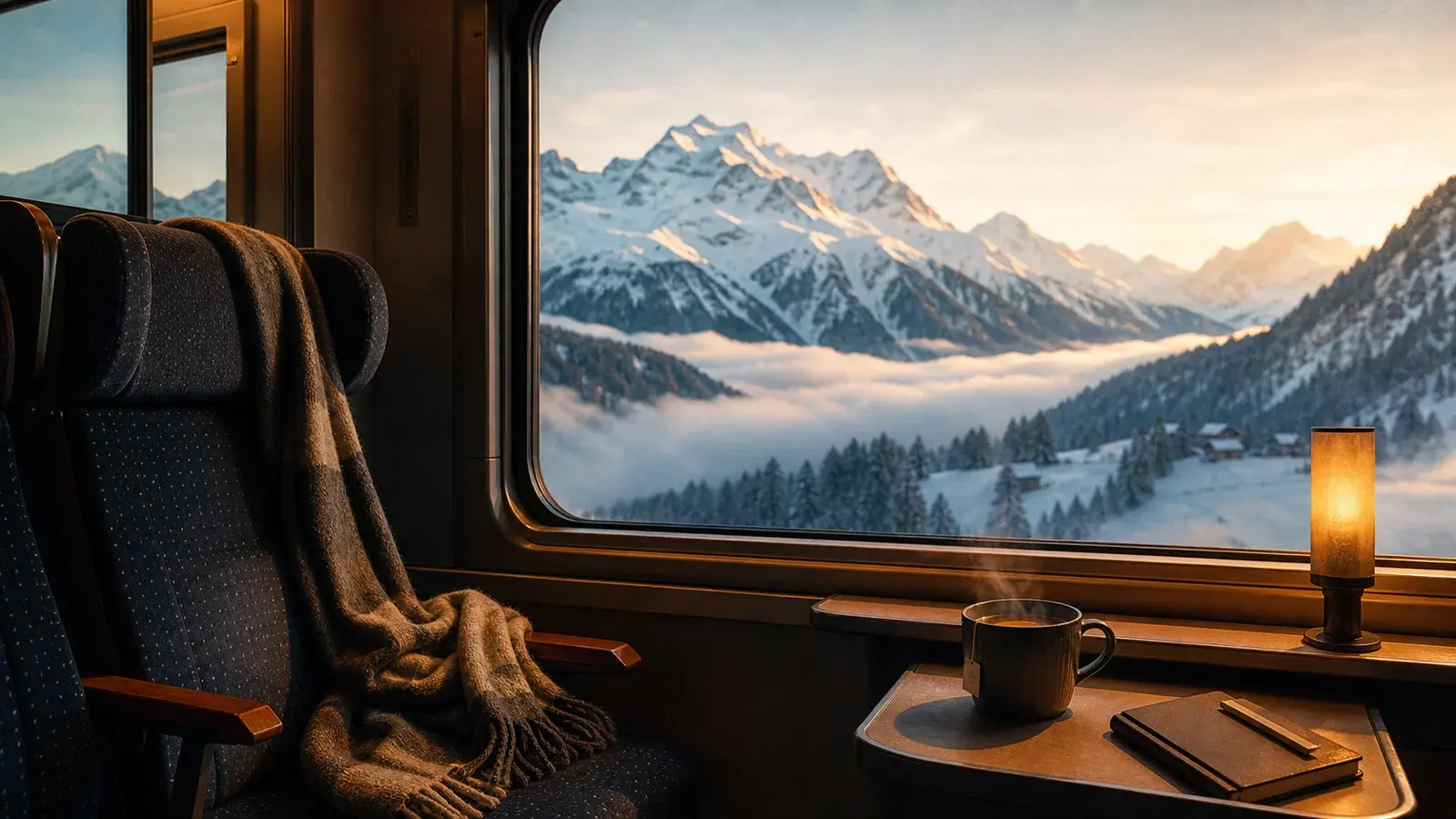 Alpine train cabin