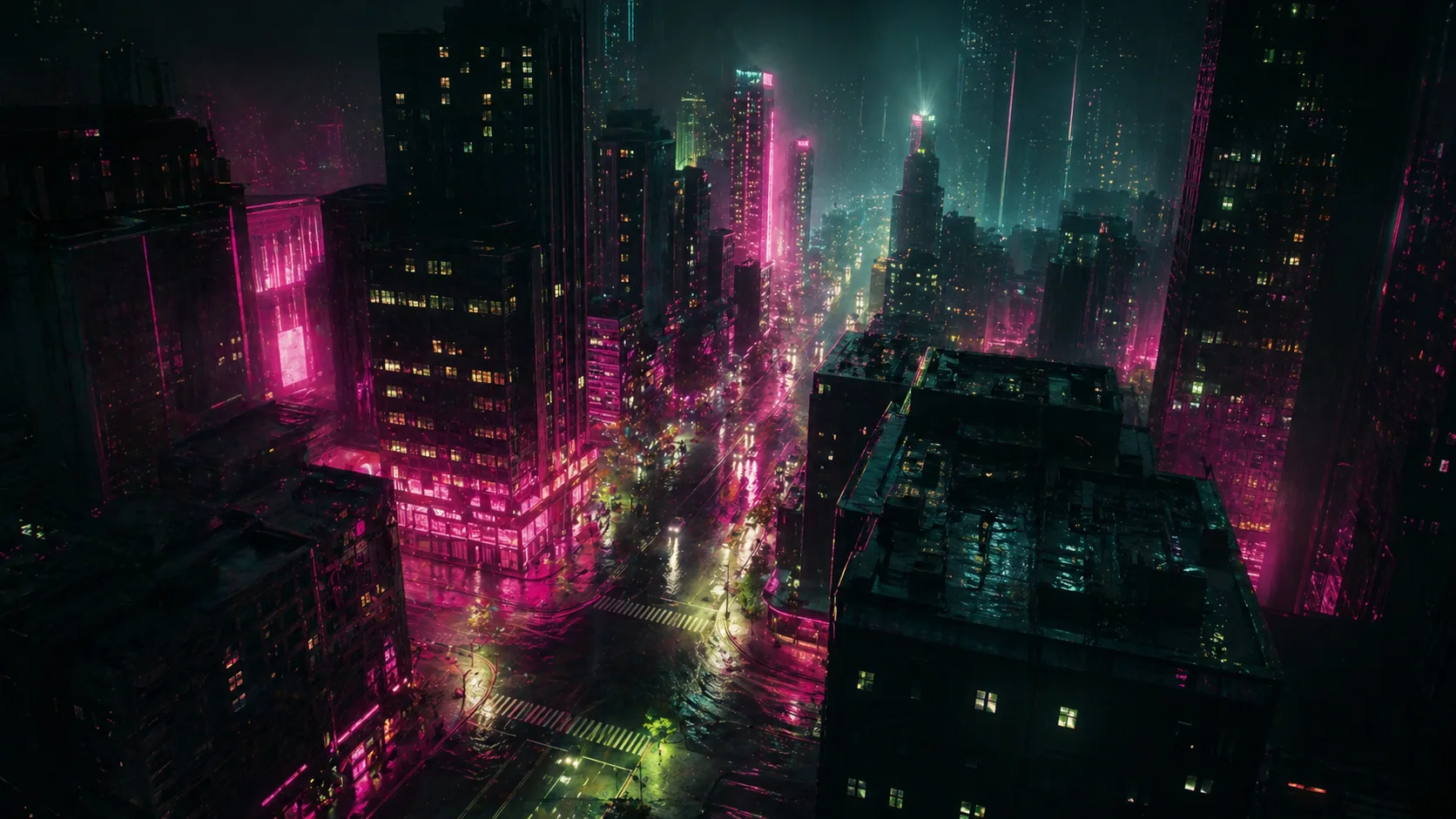 Nano Banana cyber city AI image concept